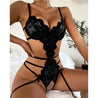 Miss Wives Women Crotchless Sexy Bodysuit Sexy Lace Deep V-Neck Sexy Lingerie