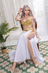 Agnes 4'7'' to 5'5''(148cm-168cm) Lifelike Exotic Gorgeous Blonde Hair Silicone Sex Doll#284Head