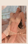 Miss Wives Halter Sexy Lace One-piece Lingerie With Garter