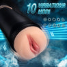 EU Stock-Lamour Squeezable Vibrating Male Masturbator Automatic Masturbation Machine Sex Toys For Men