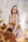Agnes 4'7'' to 5'5''(148cm-168cm) Lifelike Exotic Gorgeous Blonde Hair Silicone Sex Doll#284Head